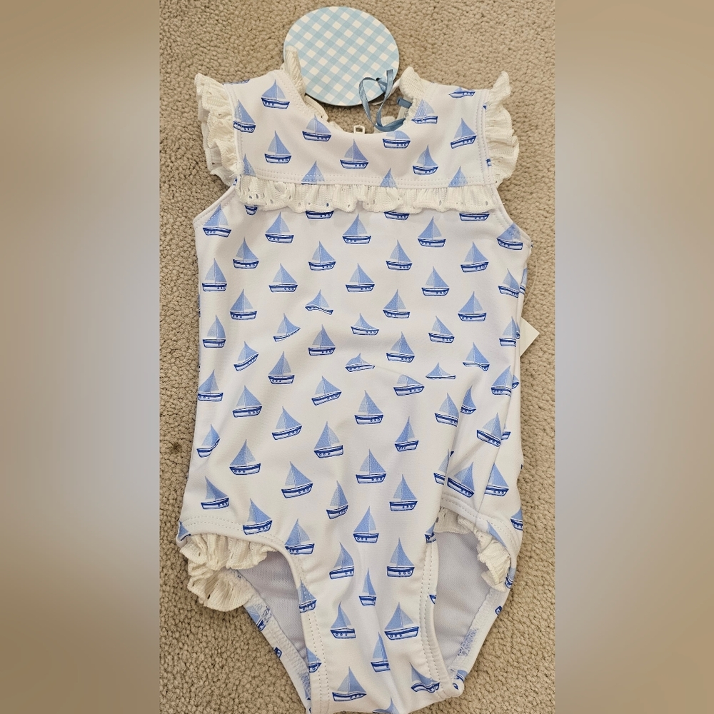 New EdgeHill Sailboat Print Baby Swim